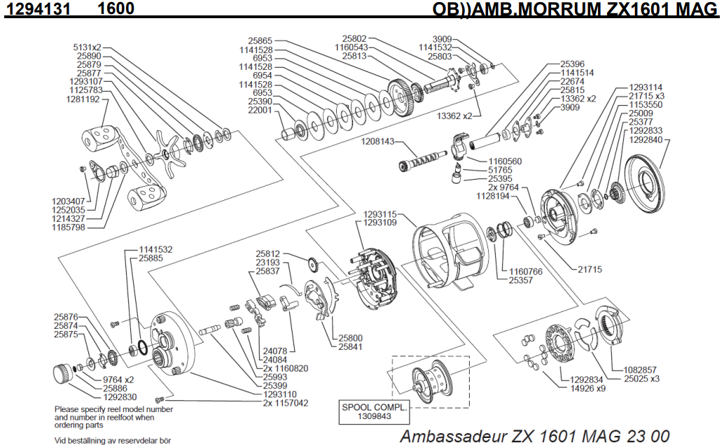 1294131 OB))AMB.MORRUM ZX1601 MAG | PureFishing Japan 製品リール 